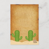 Cowboy Little Cactie Cactus Baby shower Informatiekaartje (Achterkant)