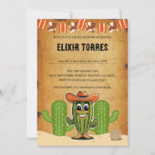 Cowboy Little Cactie Cactus Baby shower Kaart (Voorkant)