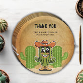 Cowboy Little Cactie Cactus Baby shower Papieren Bordje