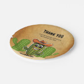Cowboy Little Cactie Cactus Baby shower Papieren Bordje (Gekanteld)