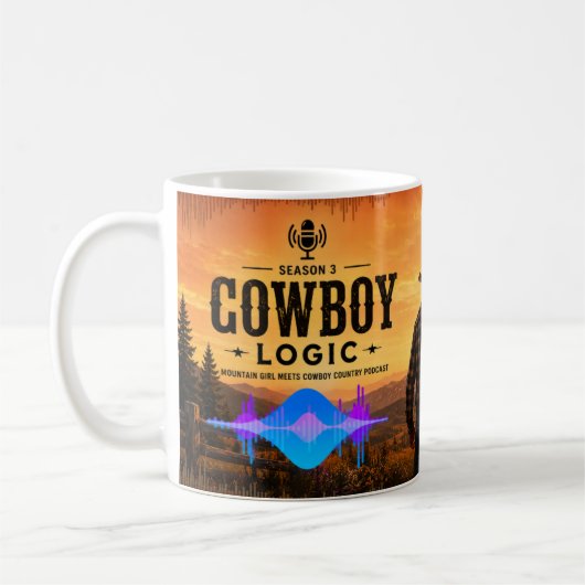 Cowboy-logica: blijf-doorgaan mok (Links)