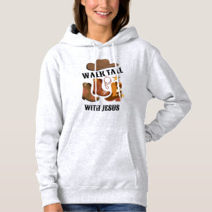 Cowboy LOPEN GROOT MET JEZUS Christelijk Hoodie