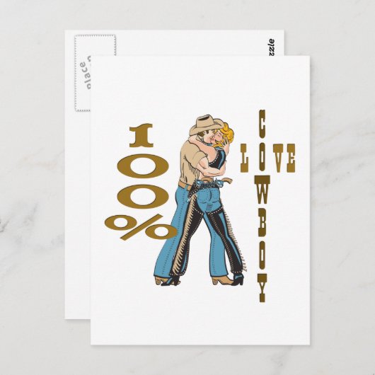 Cowboy Love Briefkaart (Voorkant / Achterkant)