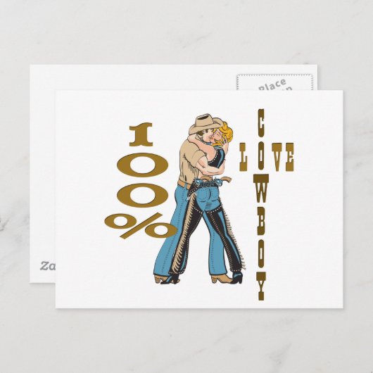 Cowboy Love Briefkaart (Voorkant / Achterkant)