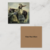 Cowboy Love  Magic Lantern Slide Vierkante Visitekaartje (Voorkant / Achterkant)