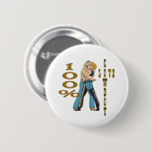 Cowboy Love Ronde Button 5,7 Cm (Voorkant /achterkant)