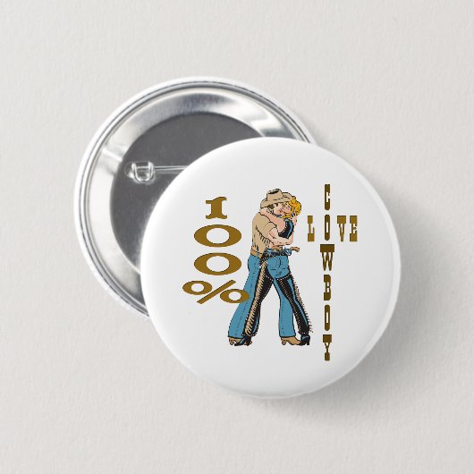 Cowboy Love Ronde Button 5,7 Cm (Voorkant /achterkant)