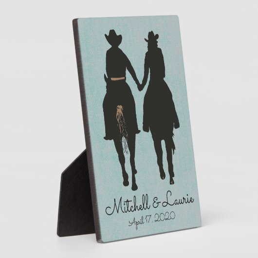 Cowboy Love Wedding Fotoplaat (Zijkant)