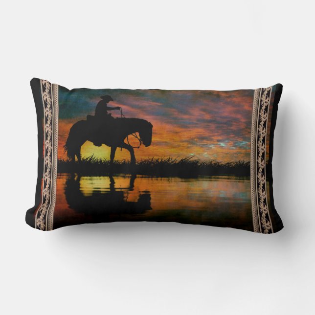 Cowboy Lumbar Pillow Kussen (Voorkant)