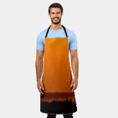 Cowboy Mannen paard rijdt op zonsondergang  west Schort (Gedragen)