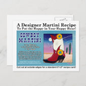 Cowboy Martini Recept Briefkaart (Voorkant / Achterkant)