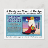 Cowboy Martini Recept Briefkaart (Voorkant)