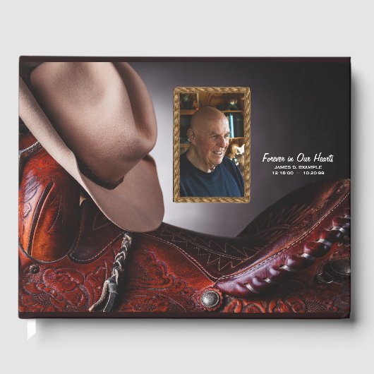 Cowboy Memorial Begrafenis Gastenboek (Voorkant)