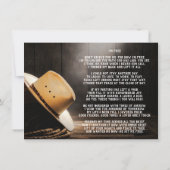 Cowboy Memorial Funeral Service Aankondiging (Achterkant)