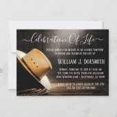 Cowboy Memorial Funeral Service Aankondiging (Voorkant)