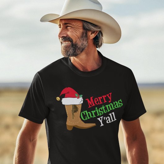 Cowboy Merry kerst Yall T-shirt
