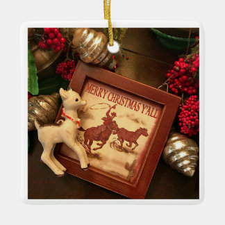  Cowboy Merry Kerstmis Y'all Ornament