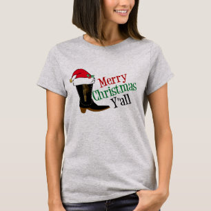 Cowboy Merry KerstYall T-shirt