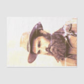 cowboy met beard Sepia verhit Tissuepapier (Voorkant)