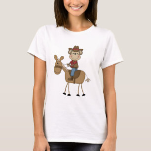 Cowboy met bruine paardenoverhemden en cadeautjes t-shirt