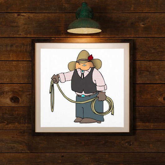 Cowboy met een Lasso Poster