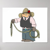 Cowboy met een Lasso Poster (Voorkant)