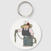 Cowboy met een Lasso Sleutelhanger (Achterkant)