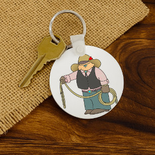 Cowboy met een Lasso Sleutelhanger