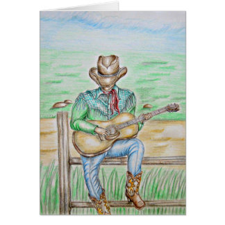 Cowboy met gitaar