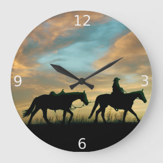 COWBOY MET HORSE GROTE KLOK