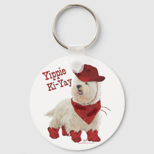 Cowboy met laarzen sleutelhanger