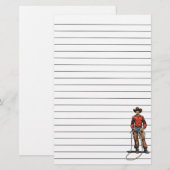 Cowboy met Lasso Briefpapier (Voorkant / Achterkant)