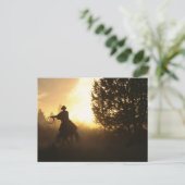 Cowboy met Lasso in Sunset Briefkaart (Staand voorkant)