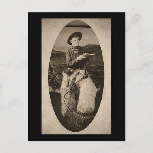 cowboy met Lasso ongeveer 1900 Briefkaart (Voorkant)