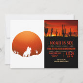 Cowboy met paard Wild West sunset landschap Kaart (Voorkant)