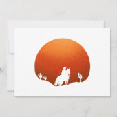 Cowboy met paard Wild West sunset landschap Kaart (Achterkant)