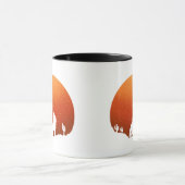 Cowboy met paard Wild West sunset landschap Mok (Midden)