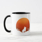 Cowboy met paard Wild West sunset landschap Mok (Links)