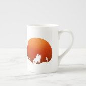 Cowboy met paard Wild West sunset landschap Porselein Kop (Rechts)