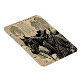 Cowboy met paardenillustratie westerne kunst magneet (Rechterzijde)