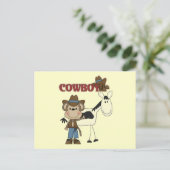 Cowboy met paardenoverhemden en cadeautjes briefkaart (Staand voorkant)