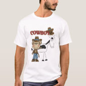 Cowboy met paardenoverhemden en cadeautjes t-shirt (Voorkant)