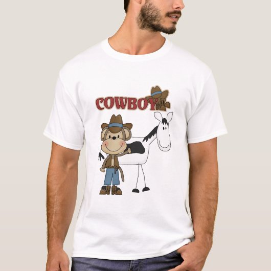 Cowboy met paardenoverhemden en cadeautjes t-shirt (Voorkant)