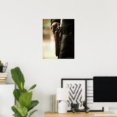 Cowboy met pistool in holster poster (Thuiskantoor)