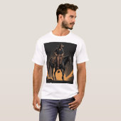 Cowboy met zijn paard t-shirt (Voorkant volledig)