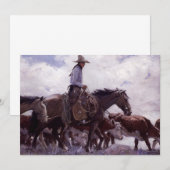 cowboy met zijn vee van Koerner (Voorkant / Achterkant)