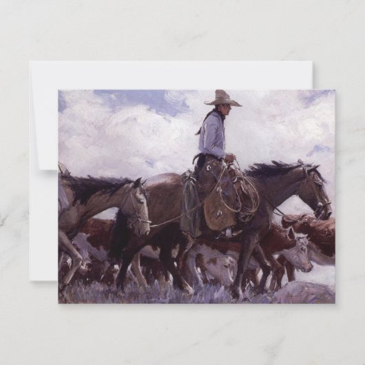 cowboy met zijn vee van Koerner (Voorkant)