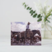 cowboy met zijn vee van Koerner (Staand voorkant)