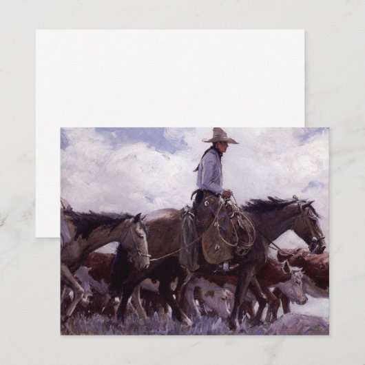  cowboy met zijn vee van Koerner (Voorkant / Achterkant)