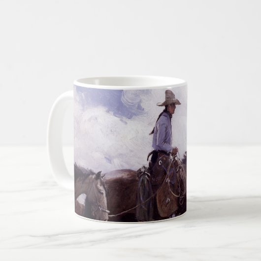  cowboy met zijn vee van Koerner Koffiemok (Voorkant links)